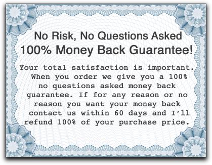 100% Money Back Guarantee!